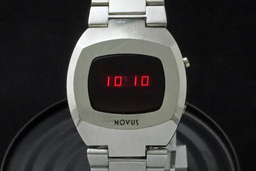 vintage novus led day/date stainless steel wristwatch in excellent  condition | eBay